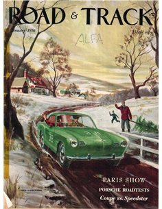 1956 ROAD AND TRACK MAGAZINE JANUARY ENGLISH