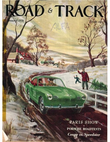 1956 ROAD AND TRACK MAGAZINE JANUARI ENGELS