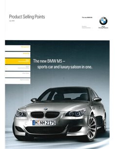2004 BMW M5 PRODUCT SELLING POINTS BROCHURE ENGLISH