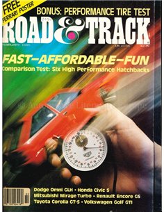 1985 ROAD AND TRACK MAGAZINE FEBRUARI ENGELS