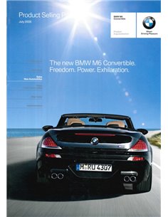 2006 BMW M6 CABRIO PRODUKT ARGUMENTE PROSPEKT ENGLISCH