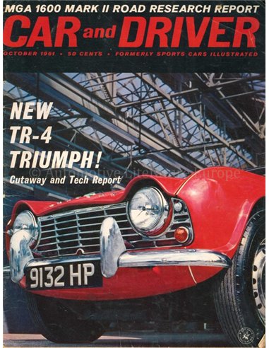 1961 CAR AND DRIVER MAGAZINE OCTOBER ENGLISH