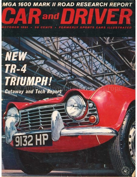 1961 CAR AND DRIVER MAGAZINE OCTOBER ENGLISCH