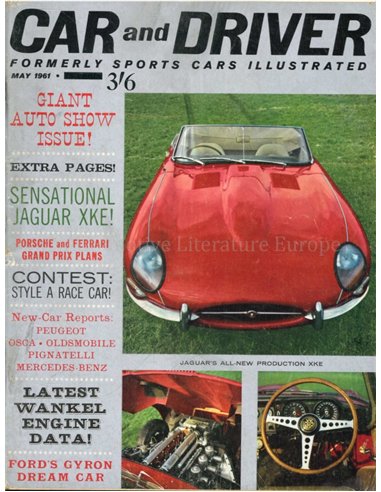 1961 CAR AND DRIVER MAGAZINE MAI ENGLISCH