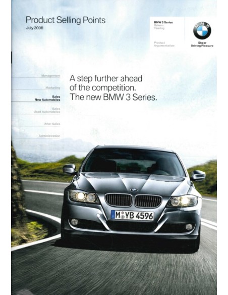 2008 BMW 3ER PRODUKT ARGUMENTE PROSPEKT ENGLISCH