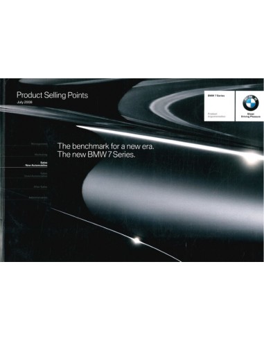 2008 BMW 7 SERIE PRODUCT BEARGUMENTATIE BROCHURE ENGELS