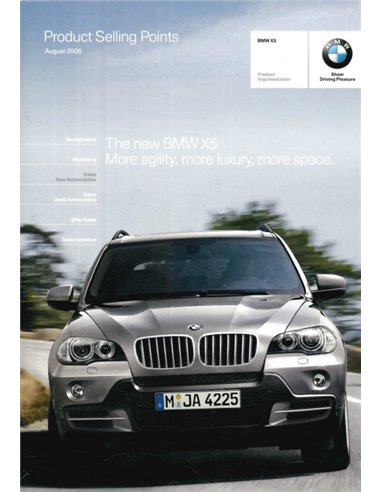 2006 BMW X5 PRODUKT ARGUMENTE PROSPEKT ENGLISCH