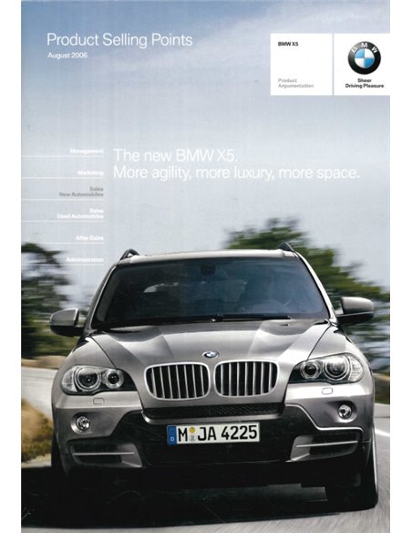 2006 BMW X5 PRODUKT ARGUMENTE PROSPEKT ENGLISCH
