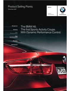 2008 BMW X6 PRODUKT ARGUMENTE PROSPEKT ENGLISCH