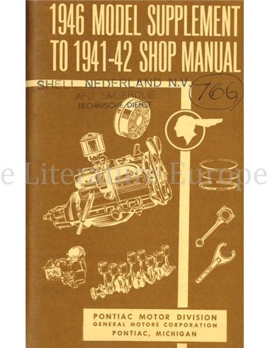 1946 SUPPLEMENT PONTIAC WERKSTATTHANDBUCH ENGLISCH