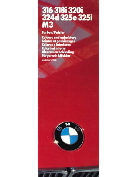 1986 BMW 3ER FARBEN UND POLSTER PROSPEKT