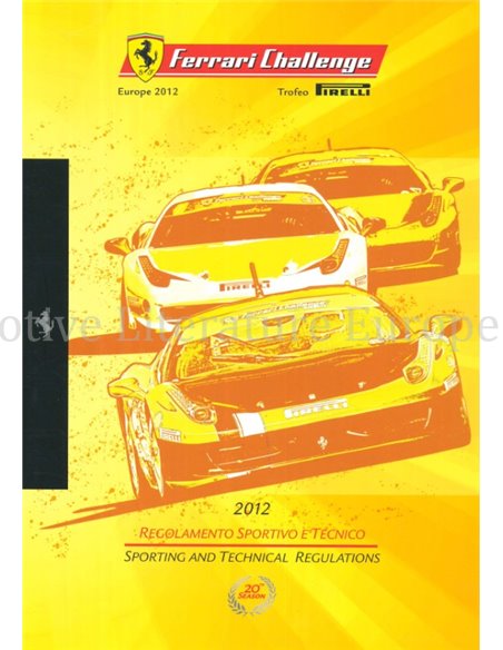 2012 458 CHALLENGE TROFEO PIRELLI PROSPEKT 4230/12
