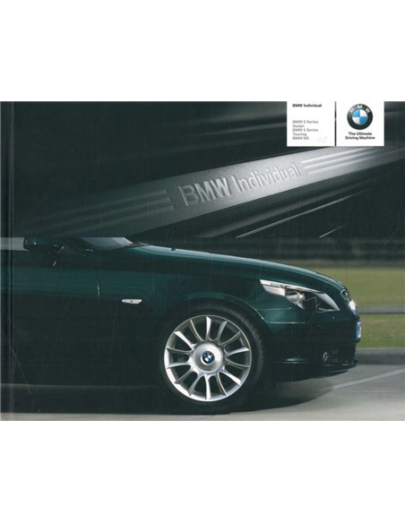 2005 BMW 5 SERIES INDIVIDUAL HARDCOVER PROSPEKT ENGLISCH
