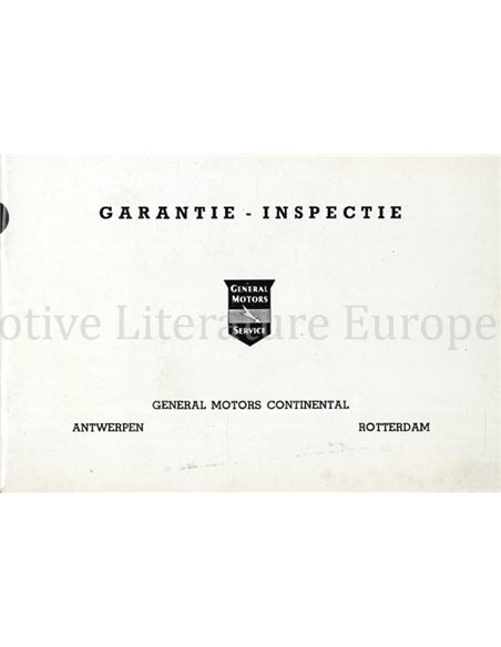 1964 OPEL KADETT SERVICE & GARANTIE HANDLEIDING NEDERLANDS