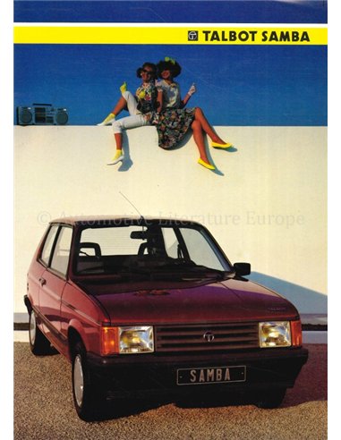 1985 TALBOT SAMBA BROCHURE NEDERLANDS