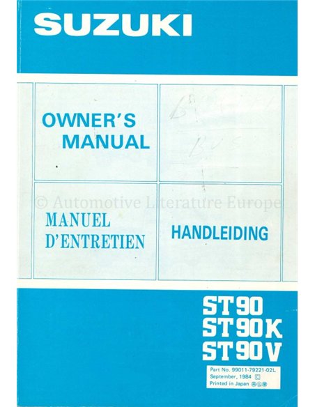 1984 SUZUKI CARRY WERKSTATTHANDBUCH 