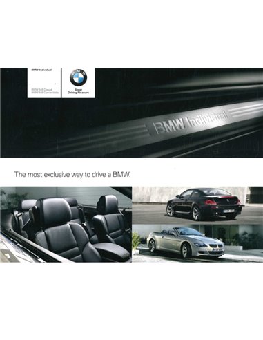2009 BMW M6 INDIVIDUAL BROCHURE ENGLISH