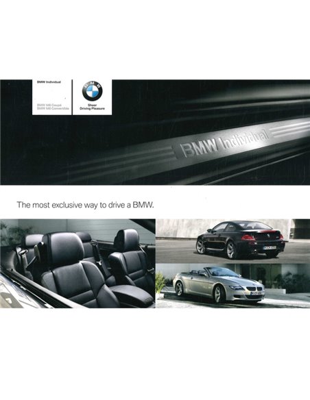 2009 BMW M6 INDIVIDUAL BROCHURE ENGLISH
