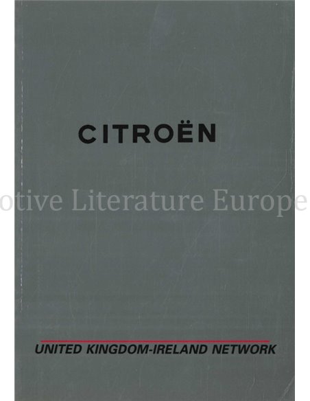 1998 CITROËN DEALER GUIDE UNITED KINGDOM | IRELAND