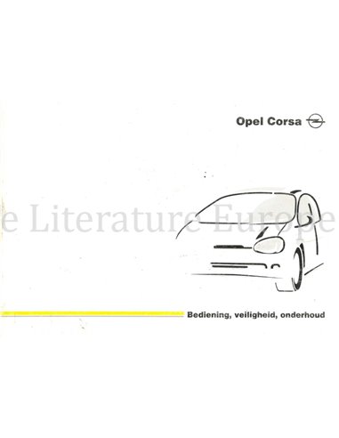 1999 OPEL CORSA INSTRUCTIEBOEKJE NEDERLANDS