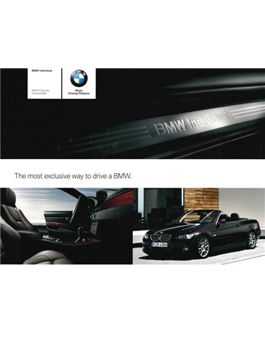 2009 BMW 3 SERIE INDIVIDUAL BROCHURE ENGELS