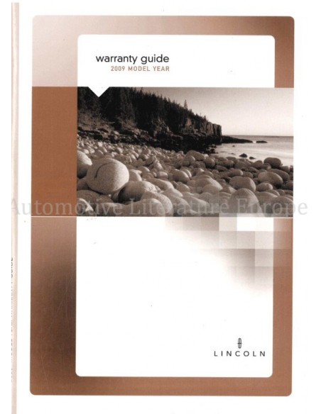 2009 LINCOLN WARRANTY MANUAL ENGLISH