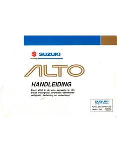 2000 SUZUKI ALTO INSTRUCTIEBOEKJE NEDERLANDS