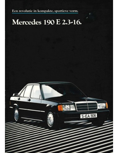1986 MERCEDES BENZ 190E 2.3-16 BROCHURE DUTCH