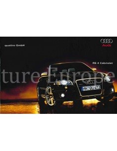 2006 AUDI RS4 CABRIOLET BROCHURE DUITS