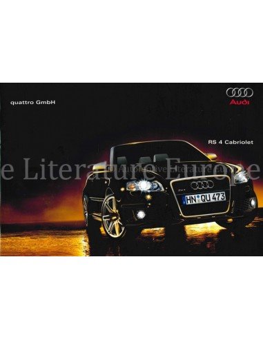 2006 AUDI RS4 CABRIO PROSPEKT DEUTSCH