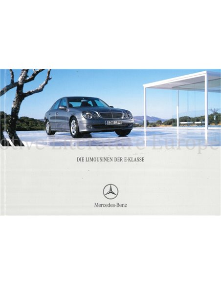 2005 MERCEDES BENZ E KLASSE SEDAN BROCHURE DUITS