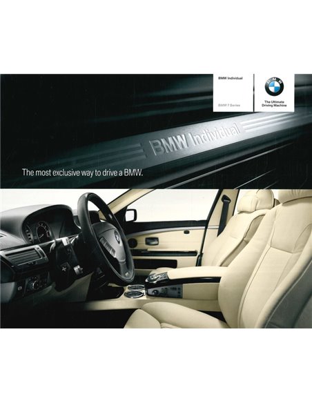 2007 BMW 7 SERIES INDIVIDUAL BROCHURE ENGLISH