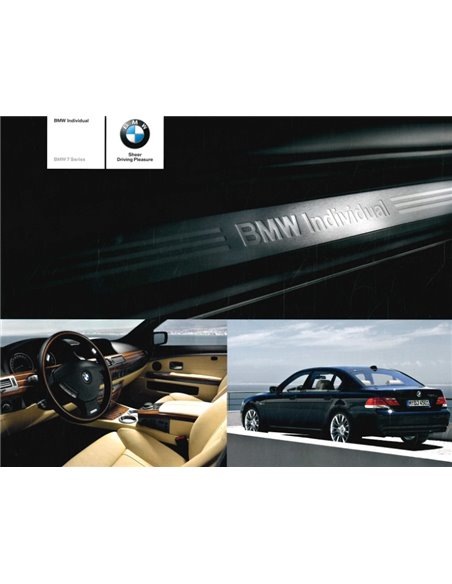 2008 BMW 7ER INDIVIDUAL PROSPEKT ENGLISCH