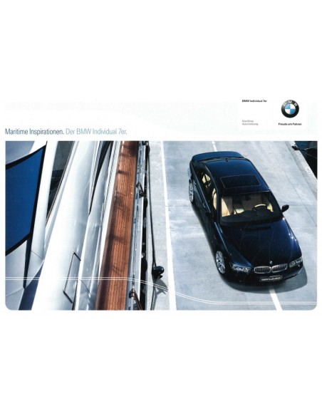 2003 BMW 7 SERIES INDIVIDUAL BROCHURE GERMAN