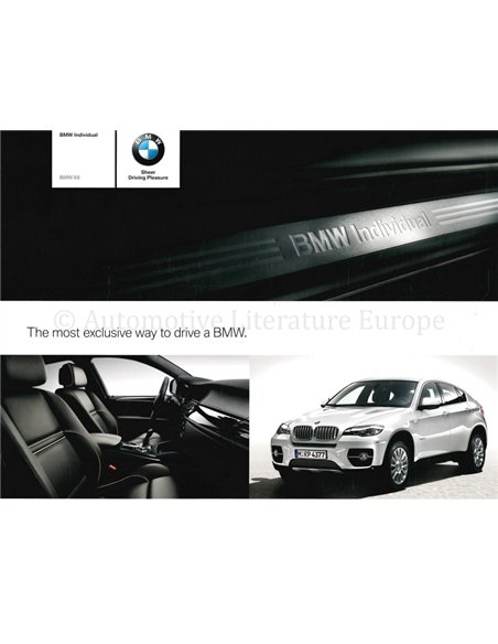 2009 BMW X6 INDIVIDUAL BROCHURE ENGELS