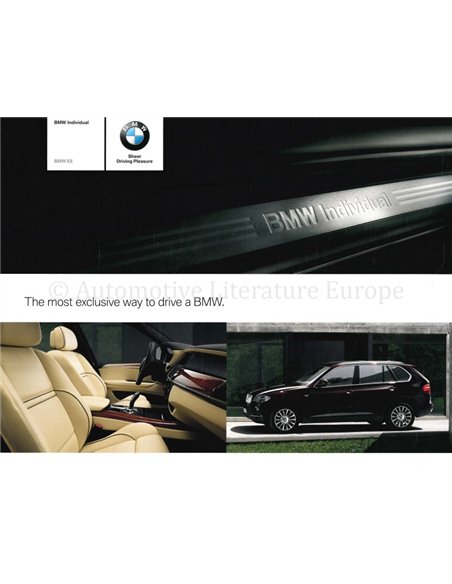 2009 BMW X5 INDIVIDUAL BROCHURE ENGLISH