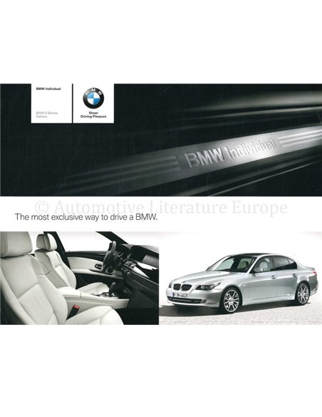2009 BMW 5 SERIE INDIVIDUAL BROCHURE ENGELS
