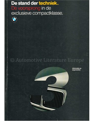 1990 BMW 3 SERIES SALOON BROCHURE DUTCH