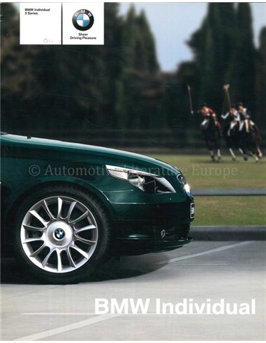 2004 BMW 5 SERIE INDIVIDUAL BROCHURE ENGELS