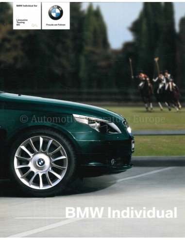 2005 BMW 5 SERIES INDIVIDUAL PROSPEKT ENGLISCH