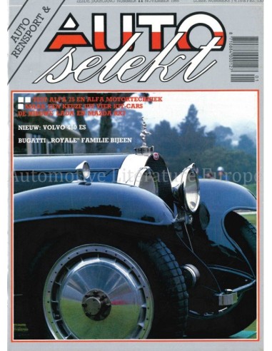 1985 AUTO SELEKT MAGAZIN 11 NIEDERLÄNDISCH