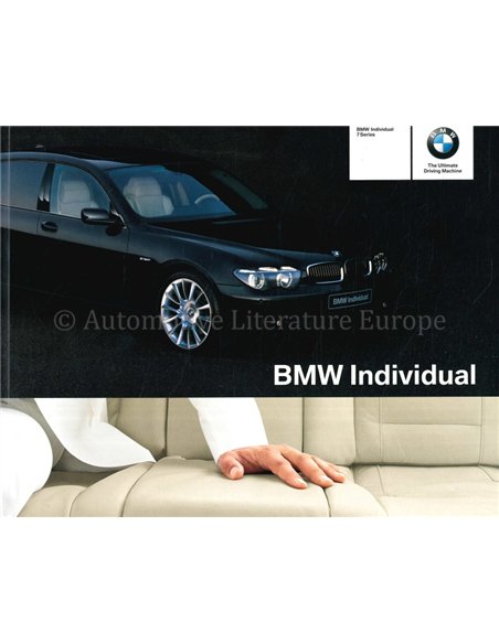2003 BMW 7ER INDIVIDUAL PROSPEKT ENGLISCH