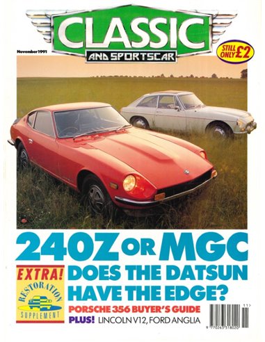 1991 CLASSIC AND SPORTSCAR MAGAZINE (11) NOVEMBER ENGLISCH