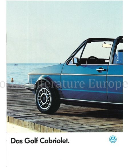 1987 VOLKSWAGEN GOLF CABRIOLET BROCHURE DUITS