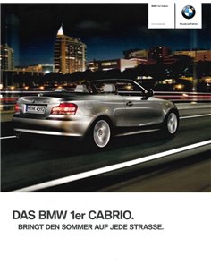 2009 BMW 1ER CABRIO PROSPEKT DEUTSCH