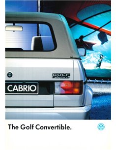 1991 VOLKSWAGEN GOLF CONVERTIBLE BROCHURE ENGLISH