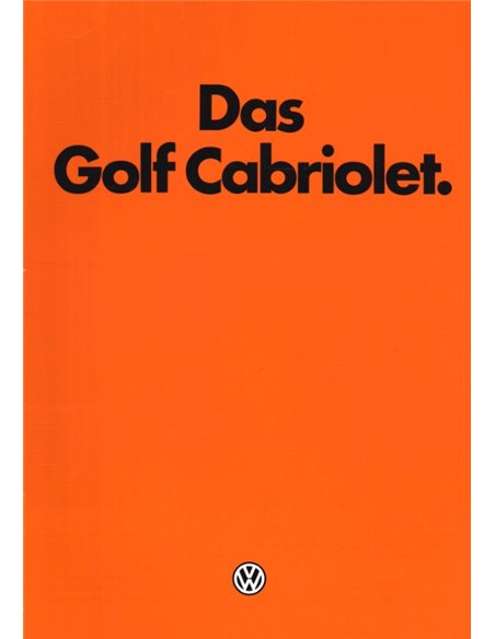1980 VOLKSWAGEN GOLF CABRIO PROSPEKT DEUTSCH