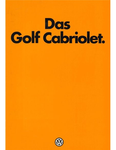 1979 VOLKSWAGEN GOLF CABRIOLET BROCHURE DUITS