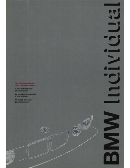 1992 BMW INDIVIDUAL BROCHURE DEUTSCH
