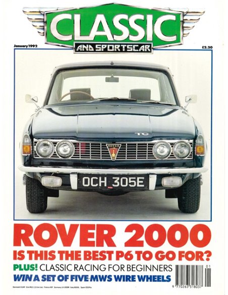 1992 CLASSIC AND SPORTSCAR MAGAZINE (01) JANUAR ENGLISCH